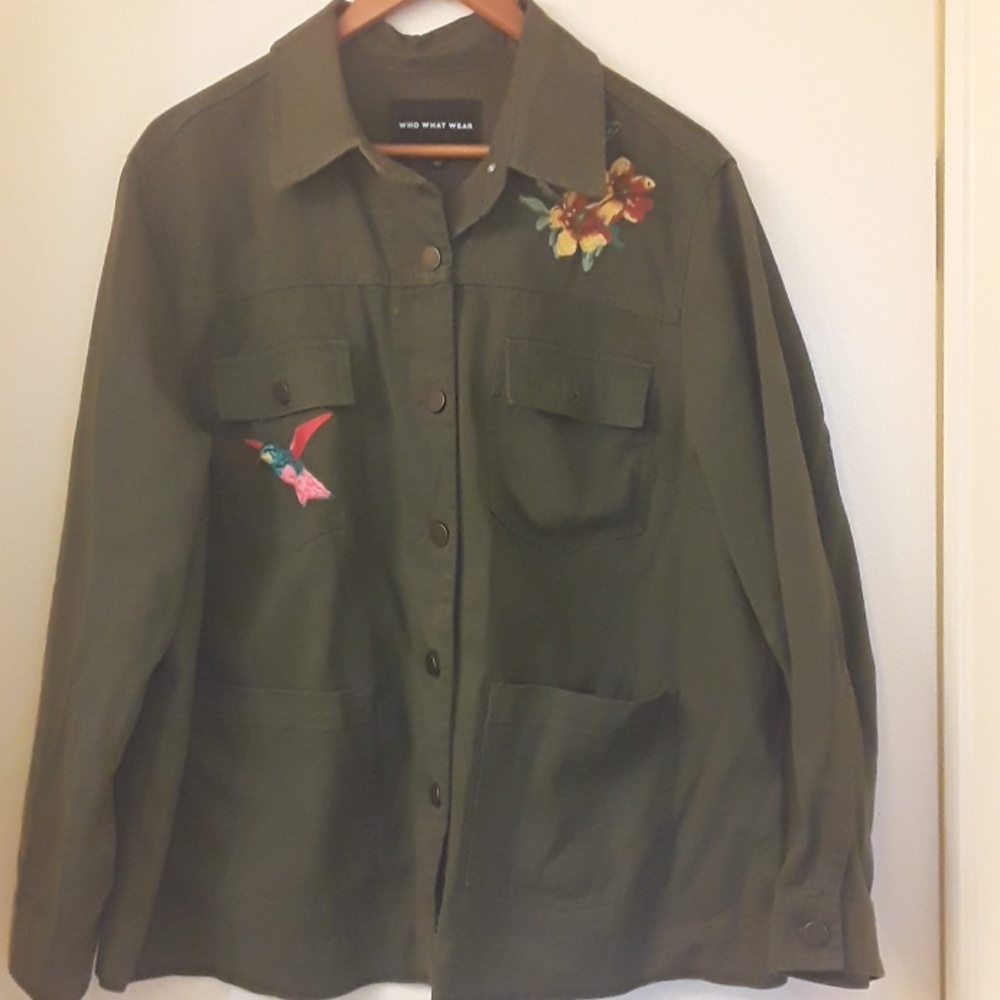 Who what were green Jean jacket